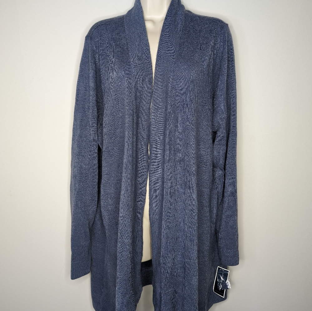 Karen Scott Open-Front Cardigan